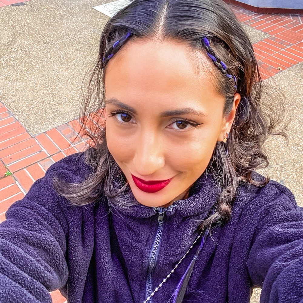 Indigo & Black Bohemian Hair Braid with Secure Comb Attachment